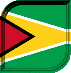 Bandiere America Guyana Quadrato 