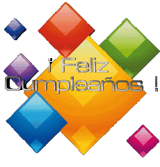 Messages Spanish Feliz Cumpleaños Abstracto - Geométrico 014 