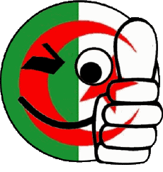 Fahnen Afrika Algerien Smiley - Ok 