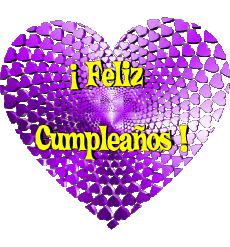 Nachrichten Spanisch Feliz Cumpleaños Corazón 008 