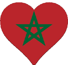 Drapeaux Afrique Maroc Coeur 
