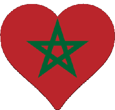 Flags Africa Morocco Heart 