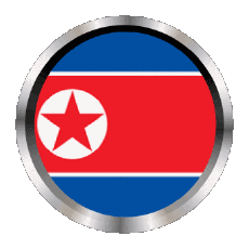 Fahnen Asien Nordkorea Rund - Ringe 
