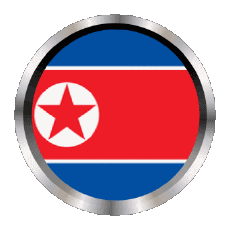 Flags Asia North Korea Round - Rings 