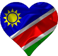 Banderas África Namibia Corazón 