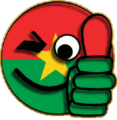 Drapeaux Afrique Burkina Faso Smiley - OK 