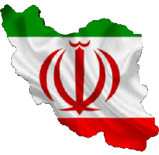 Fahnen Asien Iran Karte 