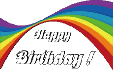 Nachrichten Englisch Happy Birthday Abstract - Geometric Transparenter Hintergrund 021 