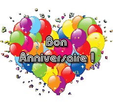 Messages French Bon Anniversaire Ballons - Confetis 001 