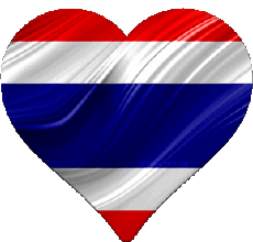 Fahnen Asien Thailand Herz 