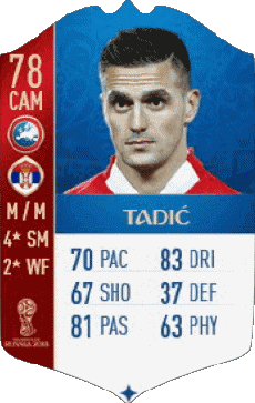 Multi Média Jeux Vidéo F I F A - Joueurs Cartes Serbie Dusan Tadic 