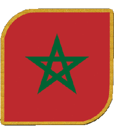 Drapeaux Afrique Maroc Carré 
