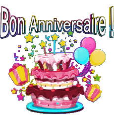 Nachrichten Französisch Bon Anniversaire Gateaux 003 