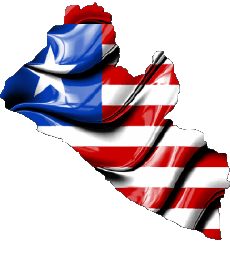 Flags Africa Liberia Map 