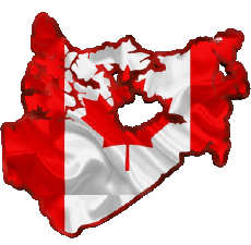 Bandiere America Canada Carte 