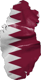 Drapeaux Asie Qatar Carte 