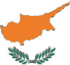 Bandiere Europa Cipro Carta Geografica 