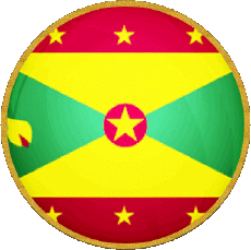 Fahnen Amerika Grenada-Inseln Runde 