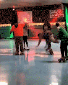 Humor -  Fun Sport Rollschuh Gamelle Fail 