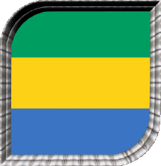 Bandiere Africa Gabon Quadrato 