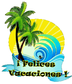 Mensajes Español Felices Vacaciones Fondo transparente 25 
