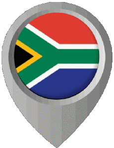 Flags Africa South Africa Location Pin 