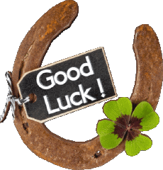 Messagi Inglese Good Luck Sfondo trasparente 02 