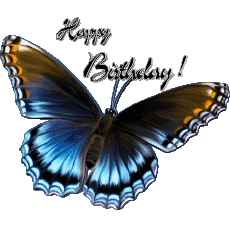 Messagi Inglese Happy Birthday Butterflies 006 