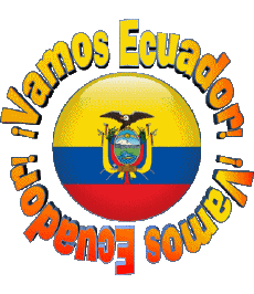 Messagi Spagnolo Vamos Ecuador Bandera 
