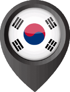 Bandiere Asia Corea del Sud Perno di posizione 