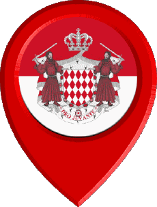 Fahnen Europa Monaco Standort-Pin 