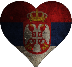 Bandiere Europa Serbia Cuore 