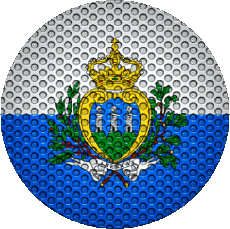 Drapeaux Europe Saint Marin Rond 