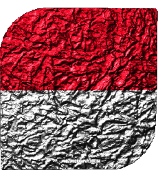 Drapeaux Asie Indonésie Carré 