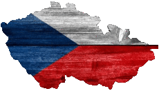 Fahnen Europa Tschechische Republik Karte 