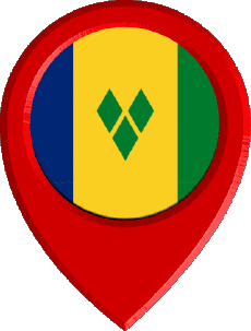 Fahnen Amerika St. Vincent und die Grenadinen Standort-Pin 