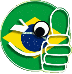 Flags America Brazil Smiley - OK 