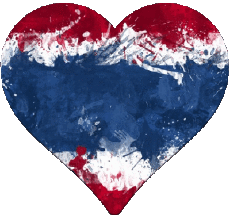 Banderas Asia Tailandia Corazón 