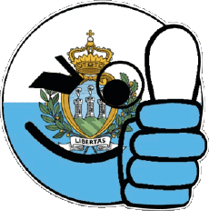 Fahnen Europa San Marino Smiley - OK 