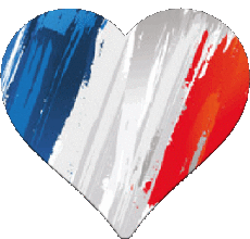 Bandiere Francia Nazionale Cuore 