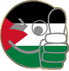 Drapeaux Asie Palestine Smiley - OK 