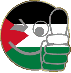 Fahnen Asien Palästina Smiley - OK 