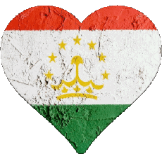 Fahnen Asien Tadschikistan Herz 