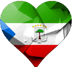 Banderas África Guinea Ecuatorial Corazón 