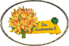 Messages Français Bon Anniversaire Floral Fond Transparent 008 
