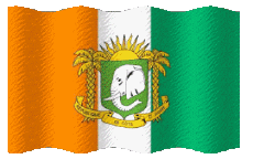 Drapeaux Afrique Côte d Ivoire Ondulation 