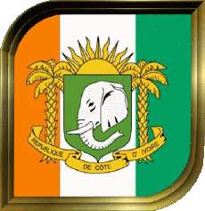 Bandiere Africa Costa d'Avorio Quadrato 