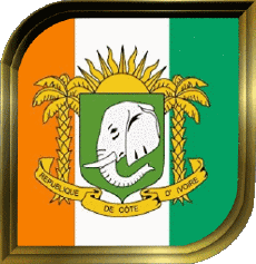 Drapeaux Afrique Côte d Ivoire Carré 