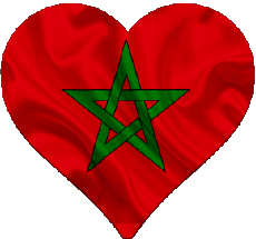 Bandiere Africa Marocco Cuore 
