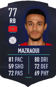 Multimedia Vídeo Juegos F I F A - Jugadores  cartas Marruecos Noussair Mazraoui 